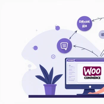 Developer connecting WooCommerce store to external apps via REST API on laptop screen