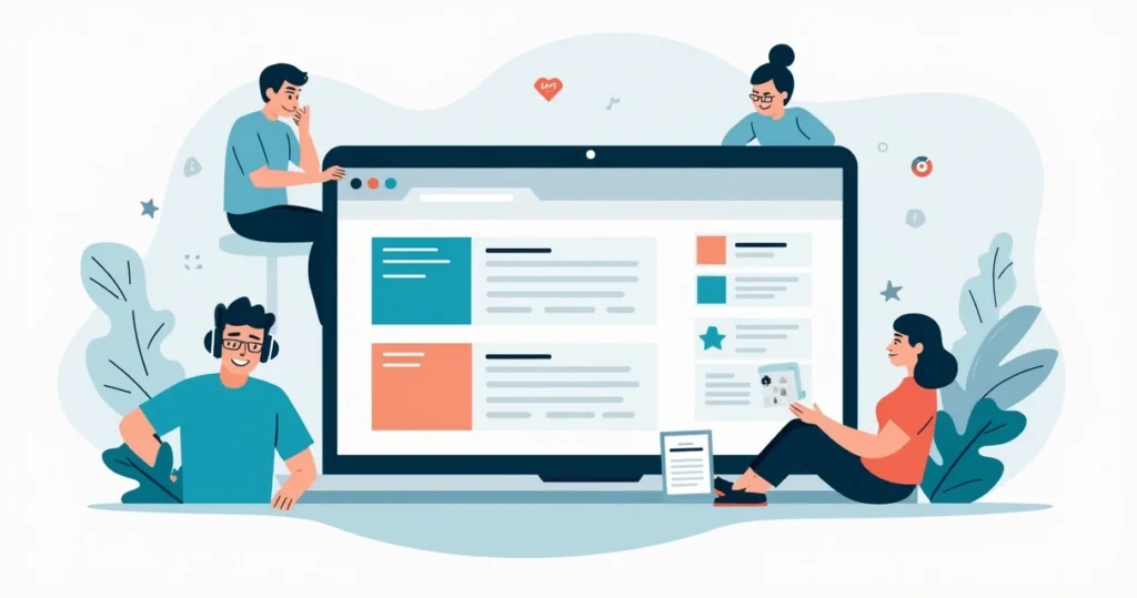 WordPress interface with diverse users using accessibility tools