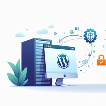 Illustration of secure WordPress site migration between two servers