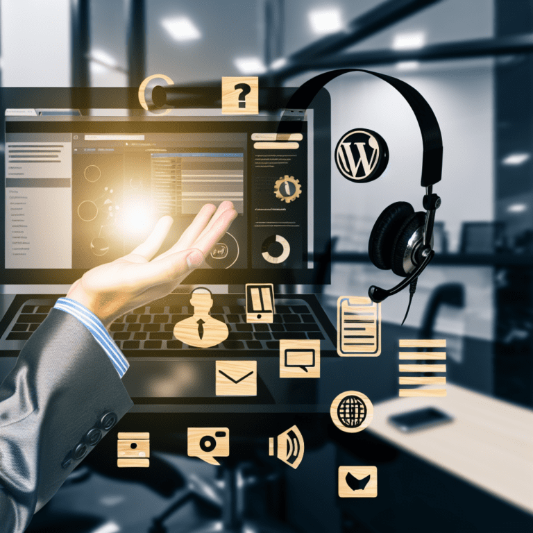 How Go High Level Enhances WordPress Marketing Automation – AI Generated Image