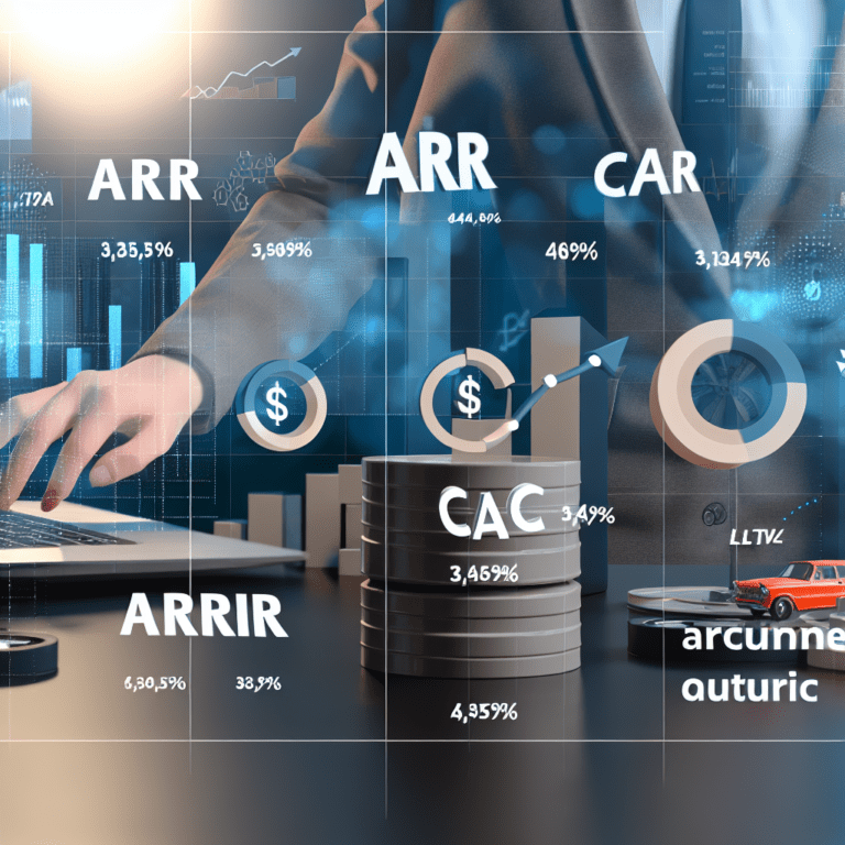 Understanding the Metrics that Matter: A Deep Dive into ARR, MRR, CAC, and LTV – AI Generated Image