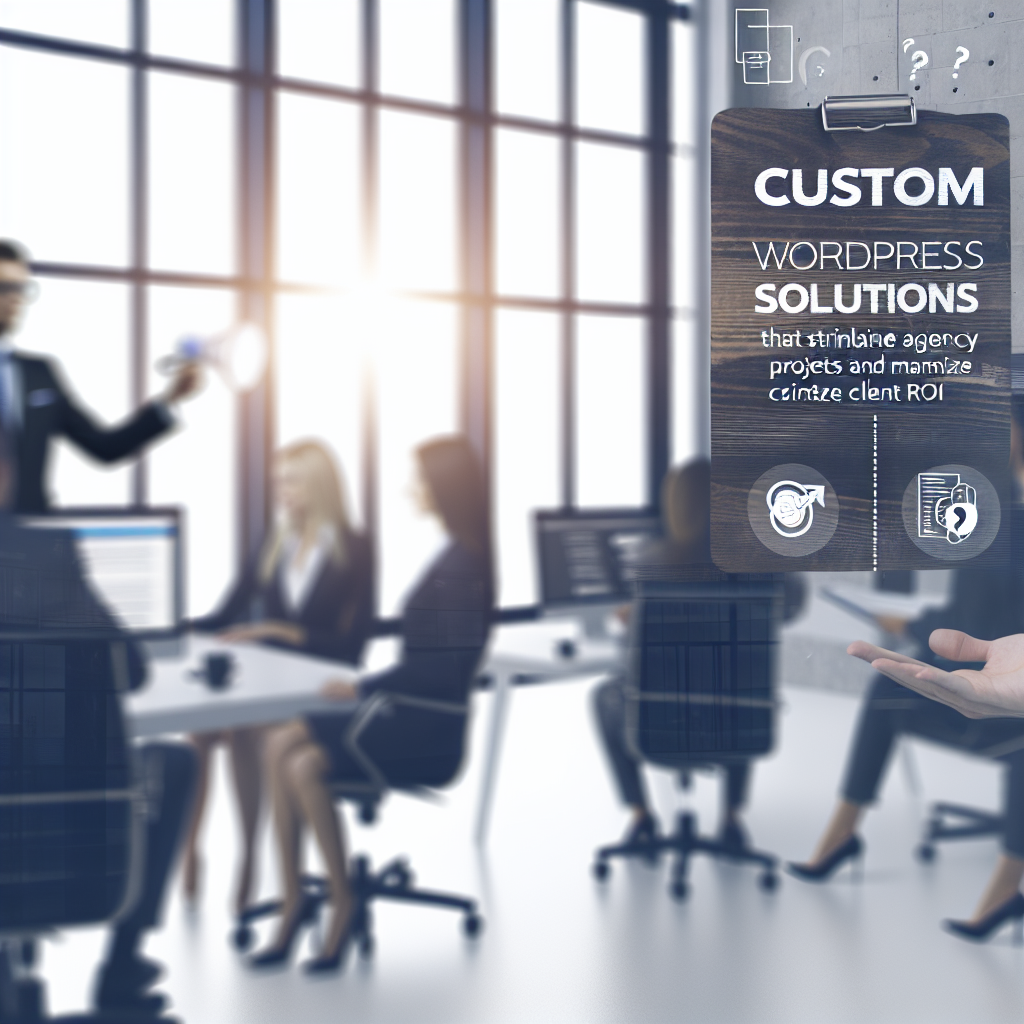 Custom WordPress Solutions that Streamline Agency Projects and Maximize Client ROI