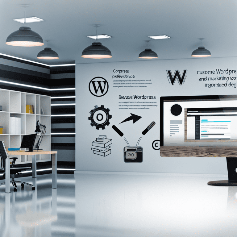 Elevating Marketing Agency Client Outcomes with Bespoke WordPress Solutions that Enhance Performance and Drive Engagement – AI Generated Image