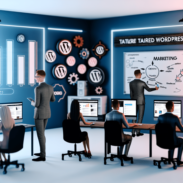 Elevating Marketing Agency Outcomes with Tailored WordPress Solutions: Addressing Integration and Customization Challenges for Client Success – AI Generated Image