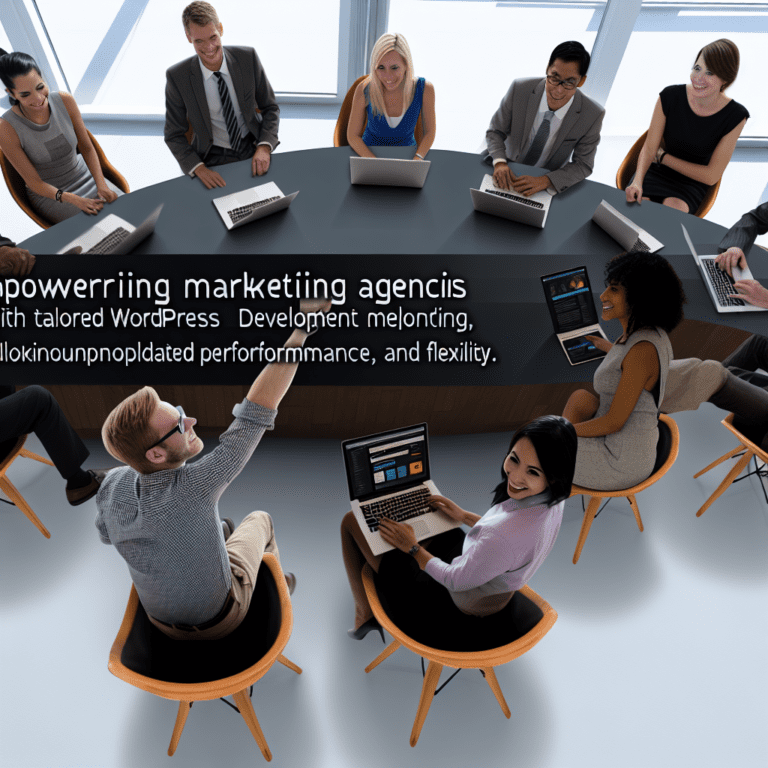 Empowering Marketing Agencies with Tailored WordPress Development: Unlocking Performance and Customization for Client Success – AI Generated Image