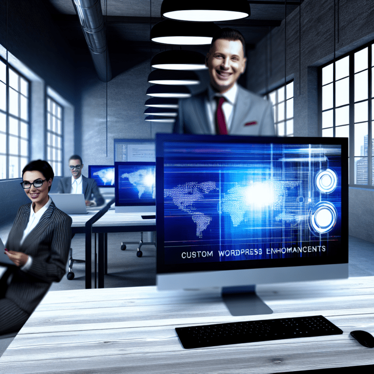 Enhancing Agency Client Retention with Customized WordPress Performance Enhancements – AI Generated Image