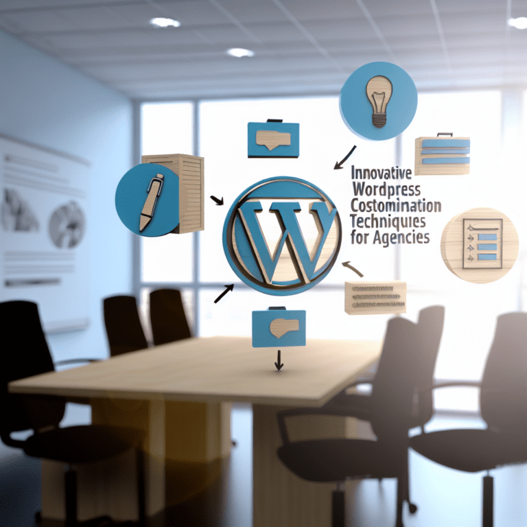 Innovative WordPress Customization Techniques for Agencies: Crafting Tailored Solutions That Drive Client Success and Engagement – AI Generated Image