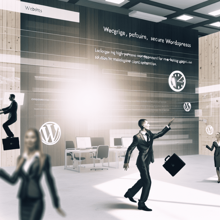 Maximizing Client Retention Through Secure and High-Performance WordPress Solutions for Marketing Agencies – AI Generated Image